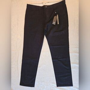 Classic Men's Cotton Black Chino Pants, Size 38, Snover, NWT